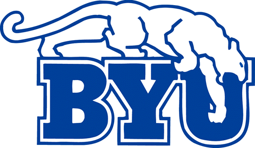 Brigham Young Cougars 1969-1998 Primary Logo t shirts iron on transfers...